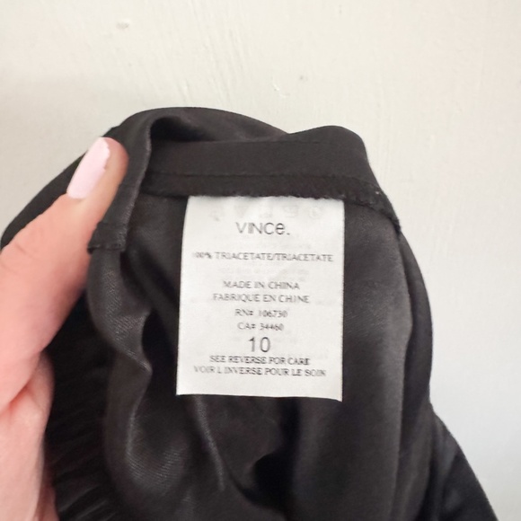 NWT Vince Black Satin A-Line Maxi Skirt 10 - Picture 5 of 5